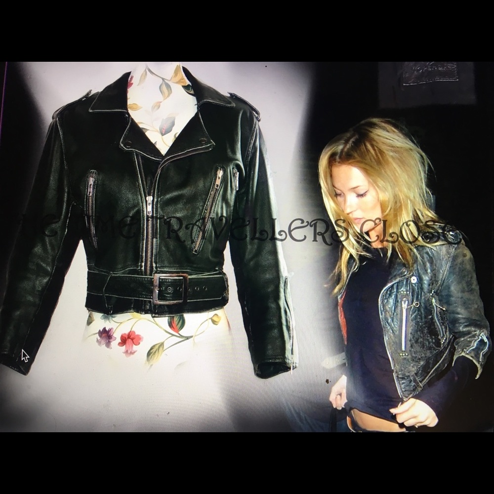 Kate moss Topshop leather jacket Rare size 10